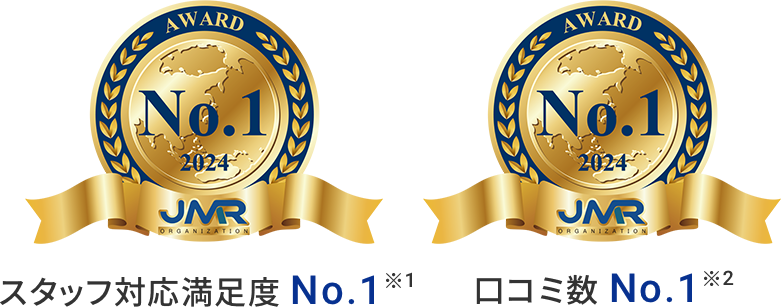 スタッフ対応満足度No.1